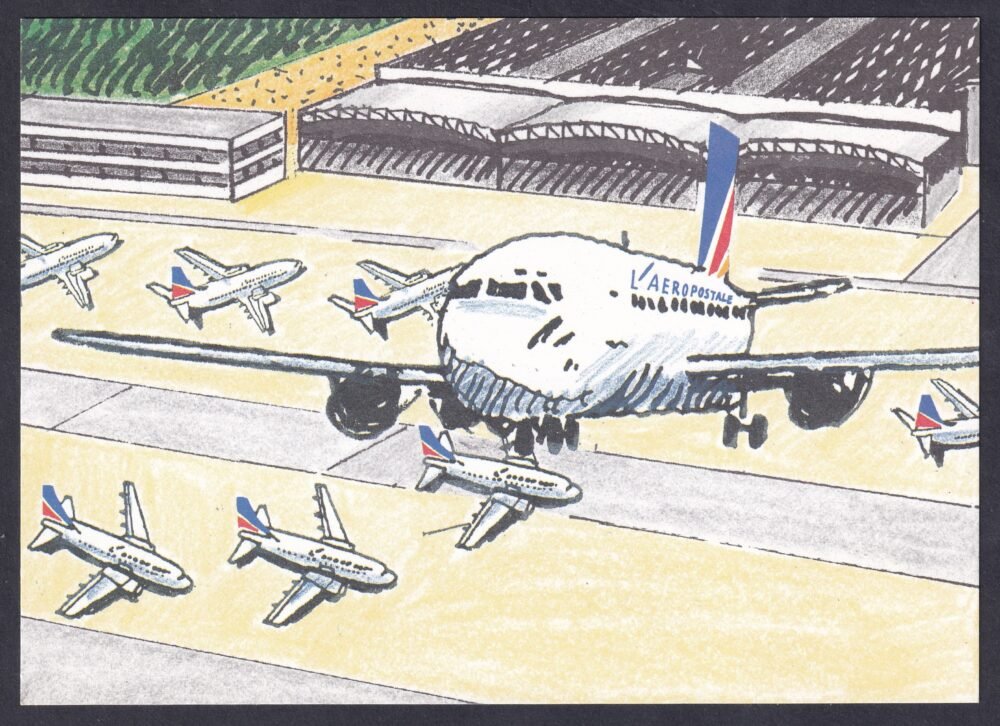 1992. Franciaország, használatlan díjjegyes levelezőlap - "Nancy – Lunéville” az első repülőposta-kísérlet Franciaországban