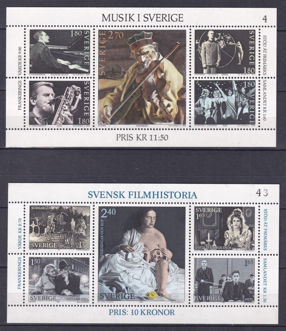 1983. Svédország, Zene, Film blokkok