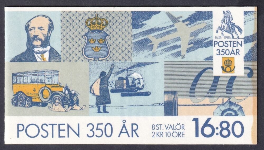 1986. Svédország, bélyegfüzet