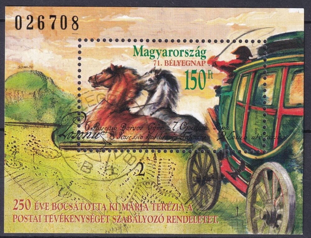 1998. Bélyegnap használt blokk