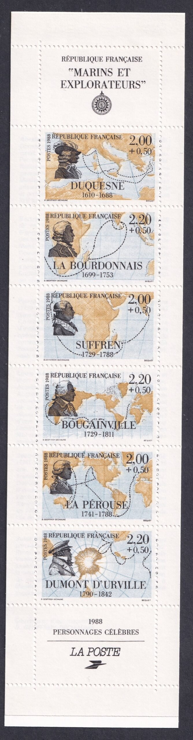 1988. Franciaország, Híres irodalmi karakterek - Bélyegfüzet