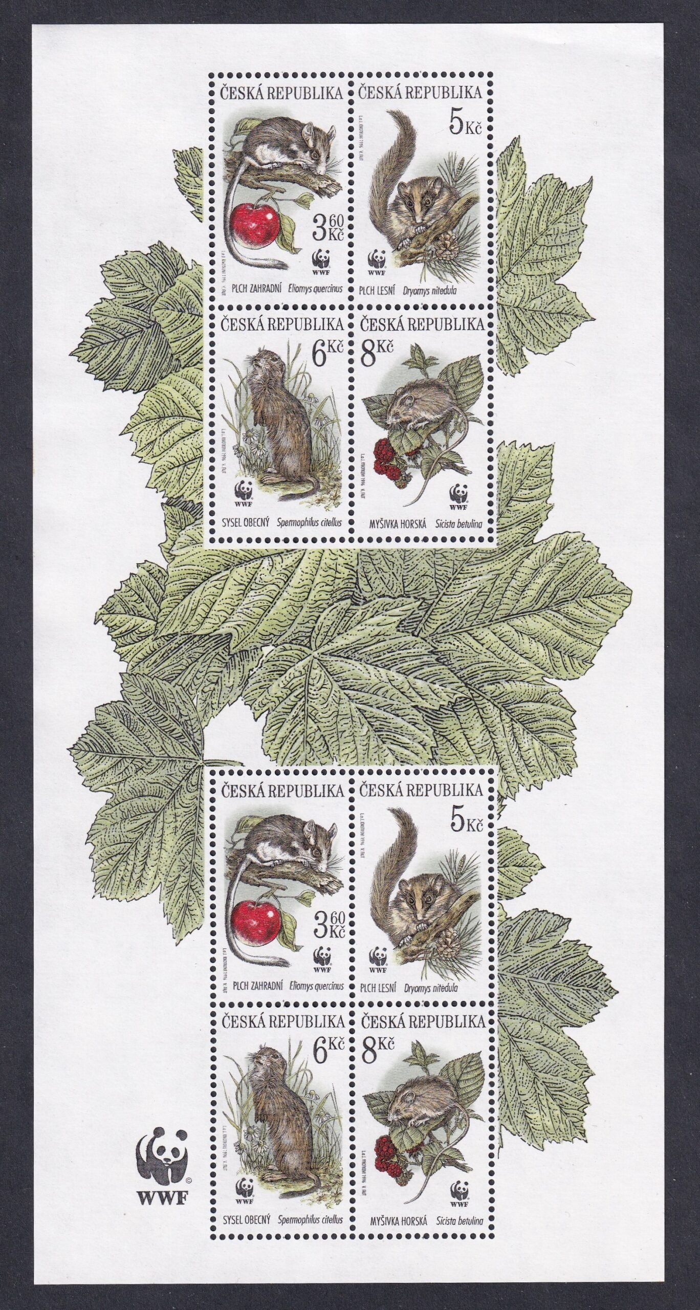 1996. Csehország, rágcsálók kisív