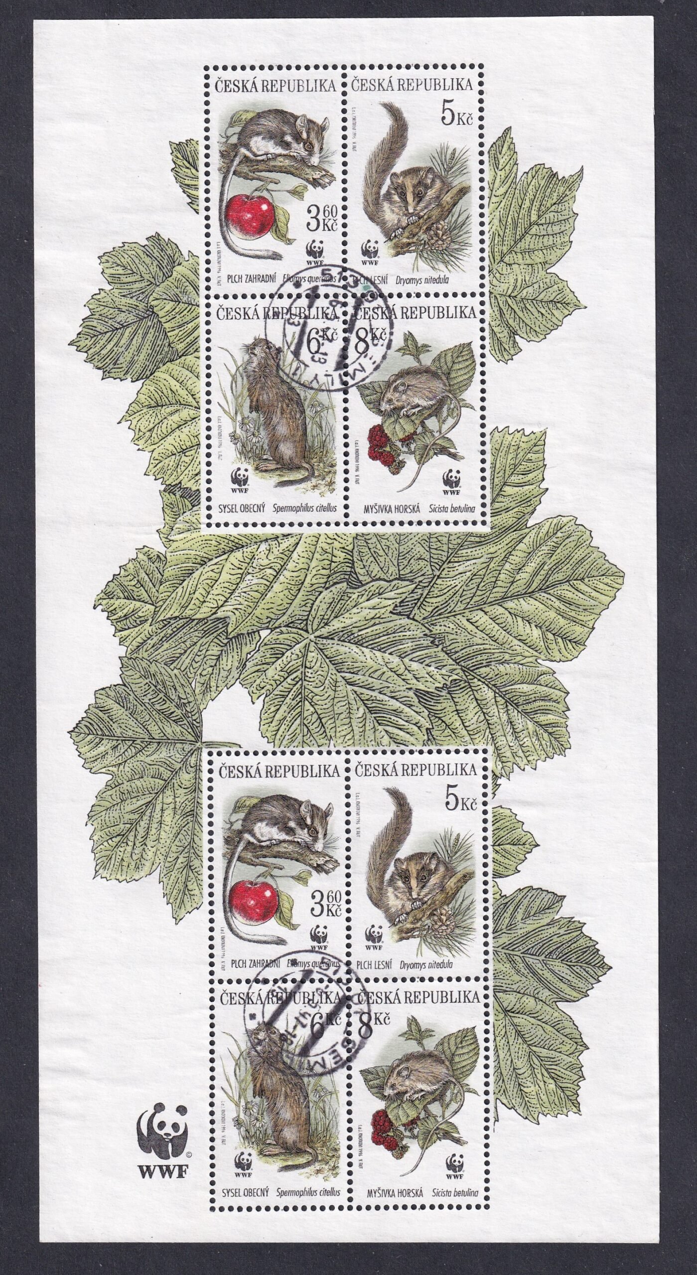 1996. Csehország, rágcsálók kisív