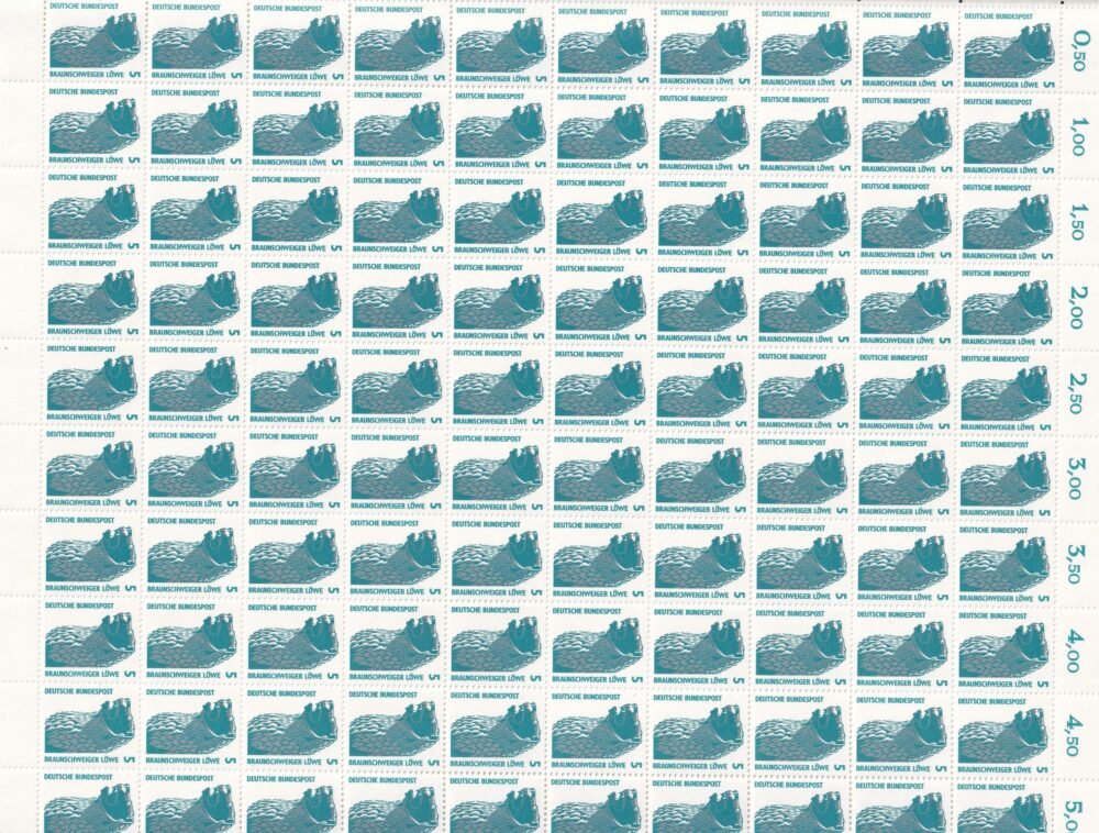 1990. Deutsche Bundespost Berlin - (Braunschweigi Oroszlán), teljes ív