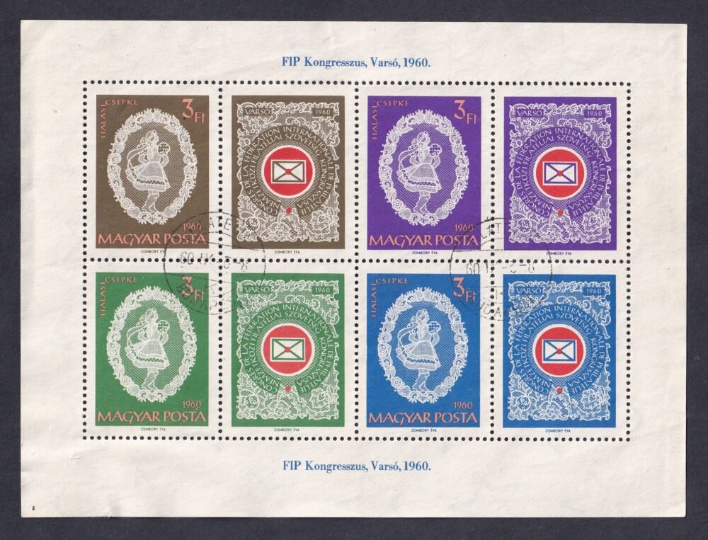 1960. FIP blokk bélyegzéssel
