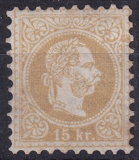 1867. 15 kr sárgásbarna** (ANK 700 euro)