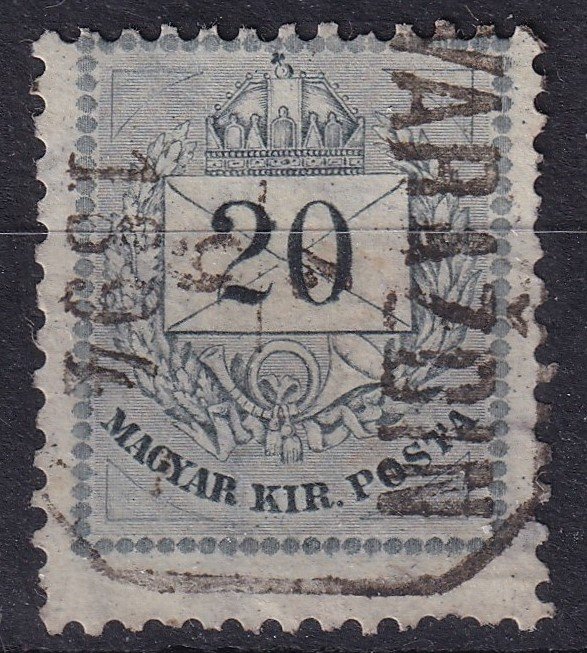 1881. 20 kr /E/ - fésűsfogazással, VARAŽDIN (évszámos) Gudlin 100 pont