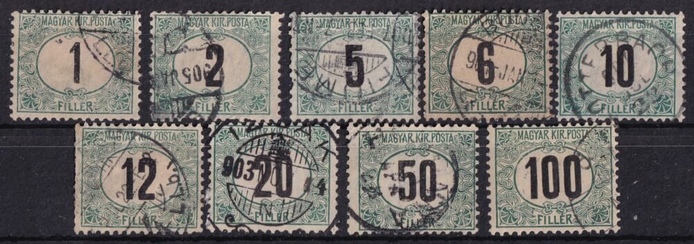 1903. Portó használt sor /A/ – fésűs fogazással