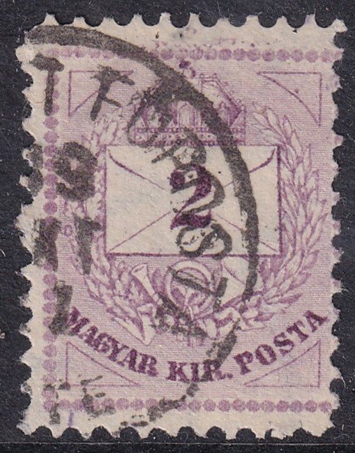 1881. 2 kr - keskenyre fogazva (18,5 mm)