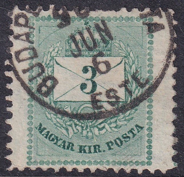1881. 3 kr, szélesre fogazva (24 mm)