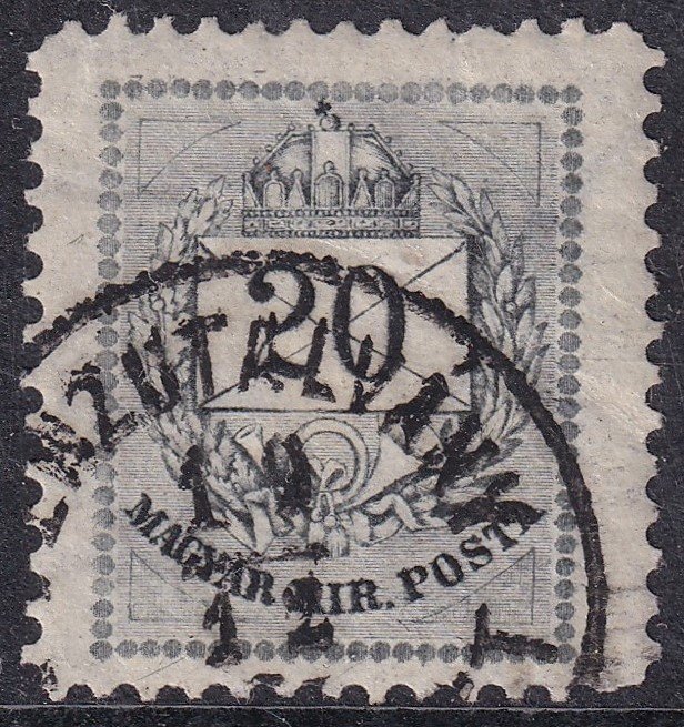 1881. 20 kr, szélesre fogazva (23,5 mm)