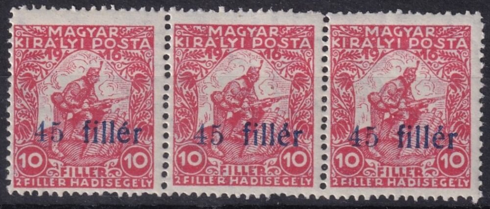 1919. Temesvár I. - Szerb megszállás 45f/10f/2/; 3-as csíkban