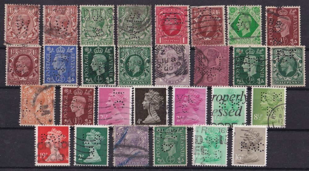 Nagy Britannia – forgalmi perfin bélyegek