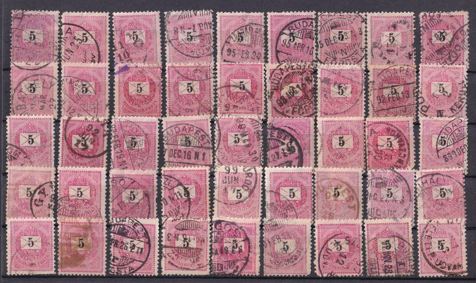 IMG_20251016_0009 Feketeszámú 5 krajcáros összeállítás, többféle érdekességgel