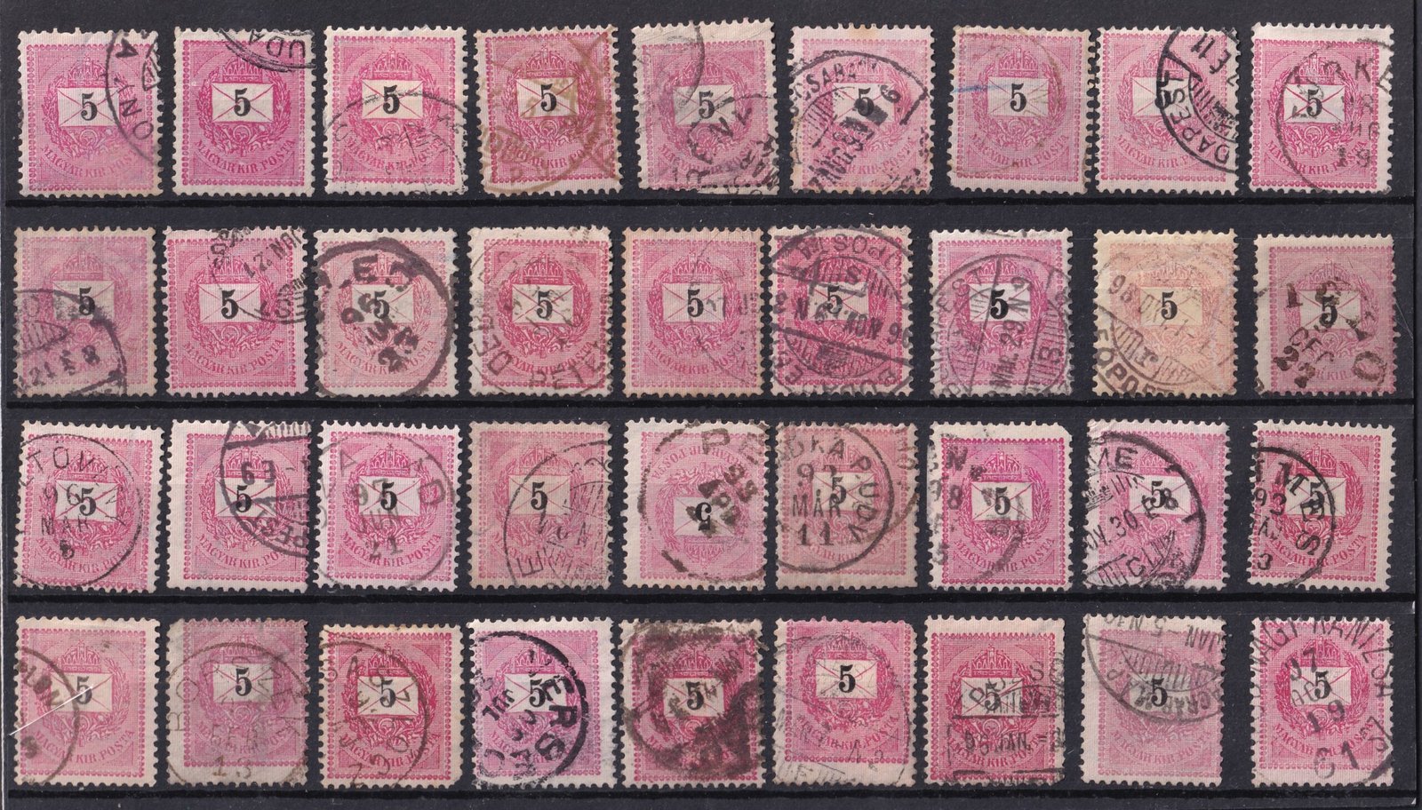 IMG_20251016_0010 Feketeszámú 5 krajcáros összeállítás, többféle érdekességgel