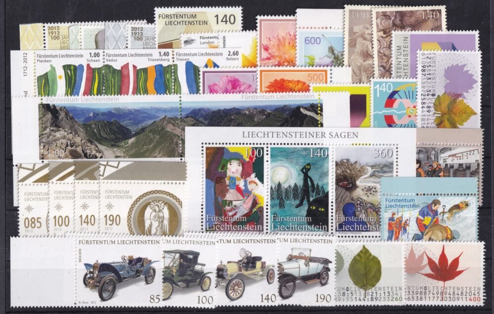 Liechtenstein postatiszta bélyegek