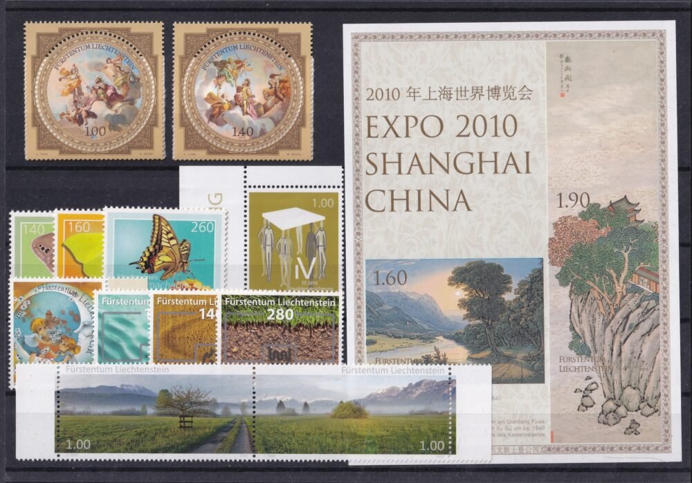 Liechtenstein postatiszta bélyegek