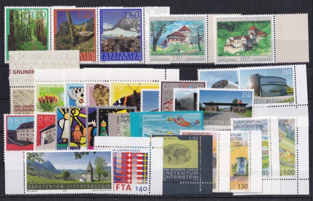 Liechtenstein postatiszta bélyegek