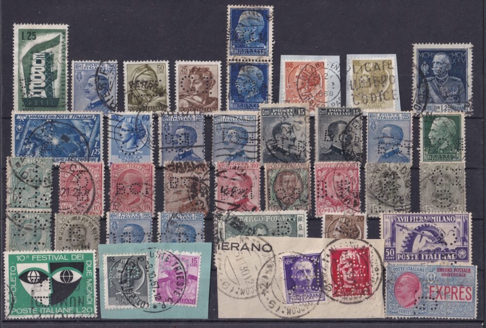 Olaszország perfin bélyegek