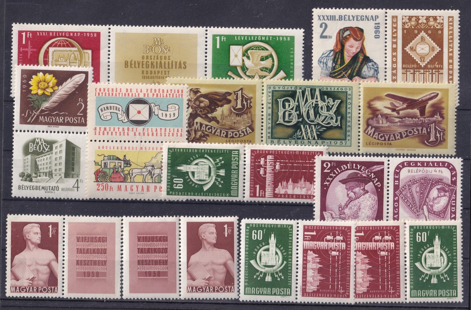 Postatiszta szelvényes bélyeg válogatás