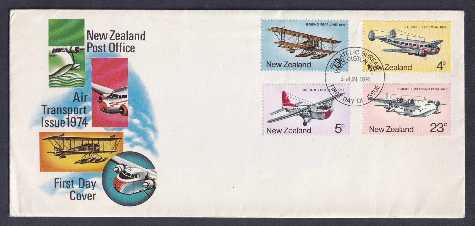 1974. Új-Zéland -Légiközlekedés FDC