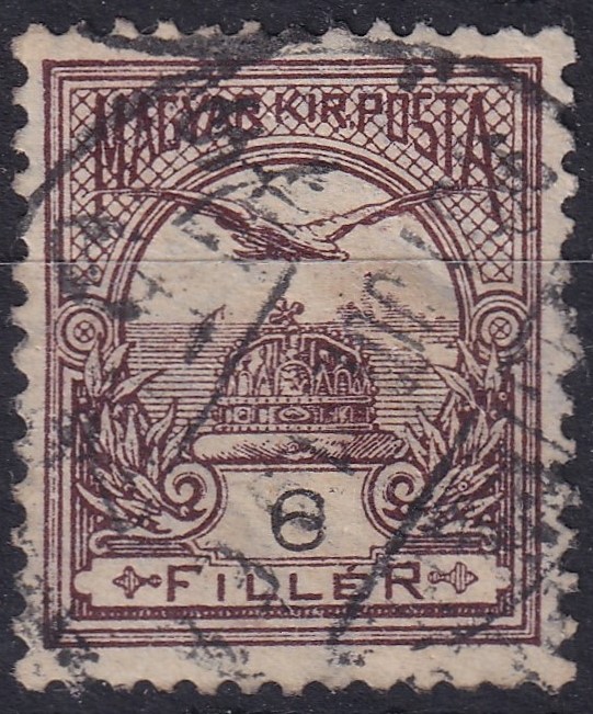 1900. 6f lilásbarna, csillagidom vízjellel