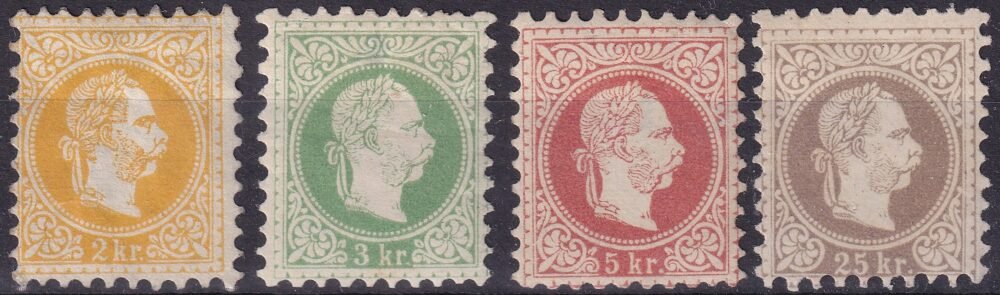 1874/84. Ausztria 4 -címletes rövid sor