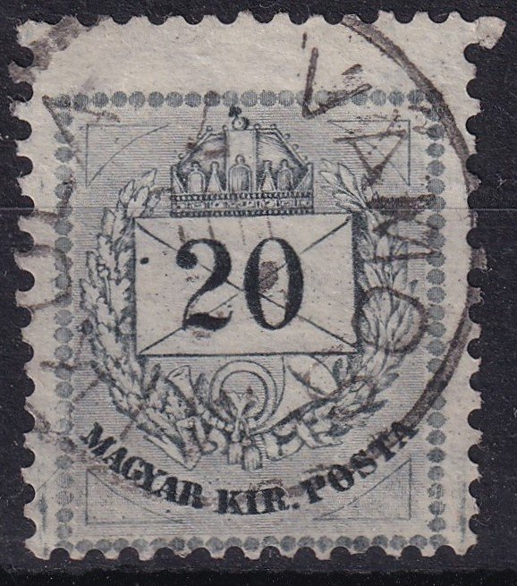 IMG_20251021_0015.9 1881. 20 krajcár /E/ fésűs fogazású bélyeg – megugrott fogazás felül