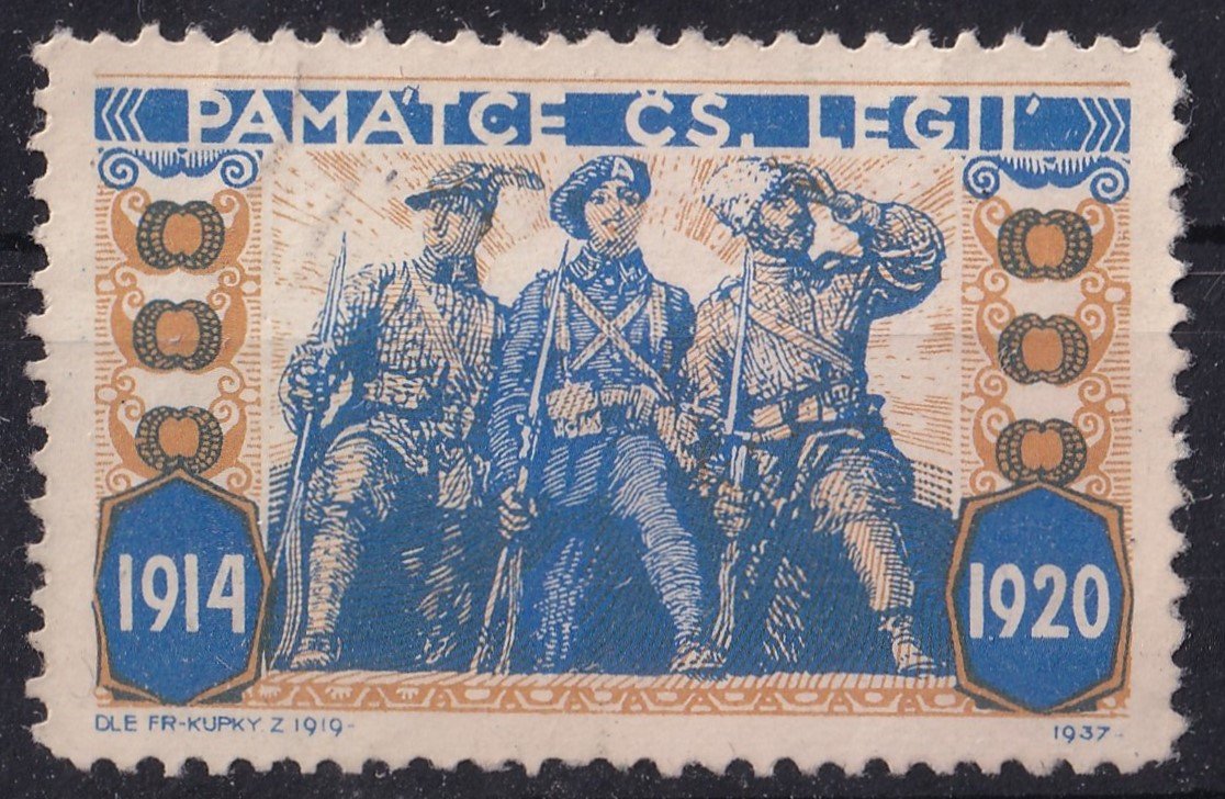 1937. Csehszlovákia – Csehszlovák Légió 1914 -1920. – megvalósítatlan bélyegterv