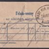 Alba (Győr) 1875. 3. 17-én kiállított Távírda Feladóvény - kiállítási minőségben