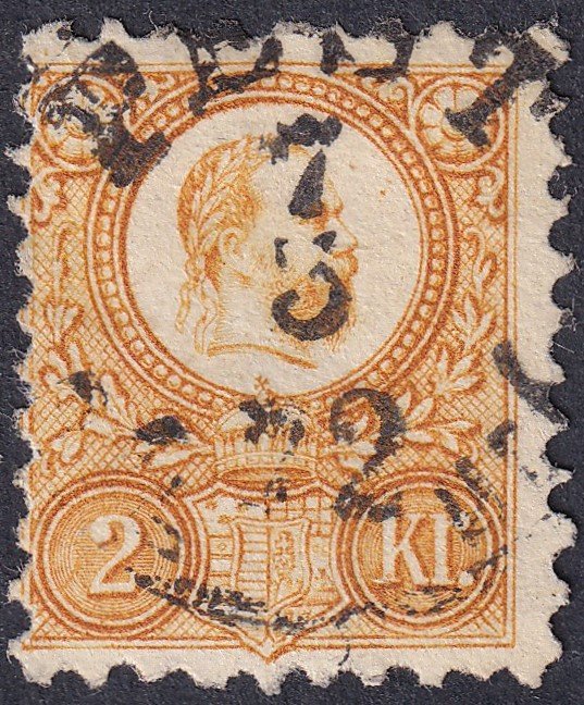 1871. Réznyomat, 2kr - barnás-narancs