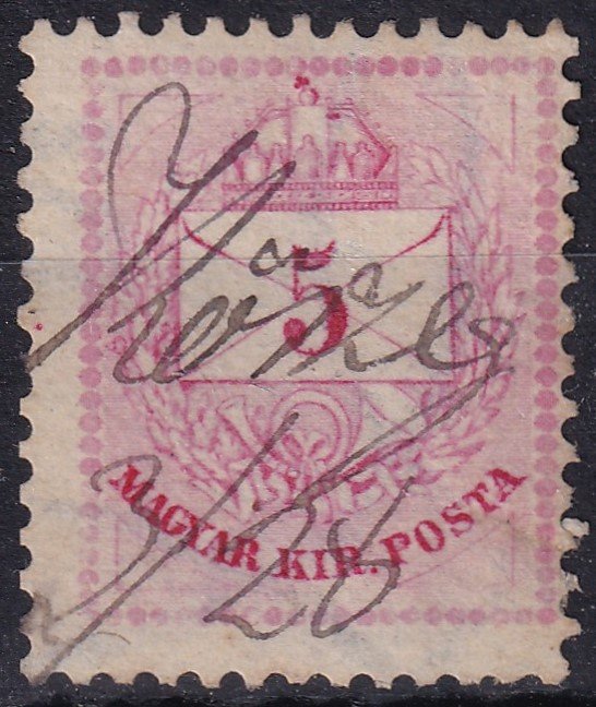 1881. 5 kr "Kőszeg/3/28" kézi érvénytelenítéssel - látványos darab!