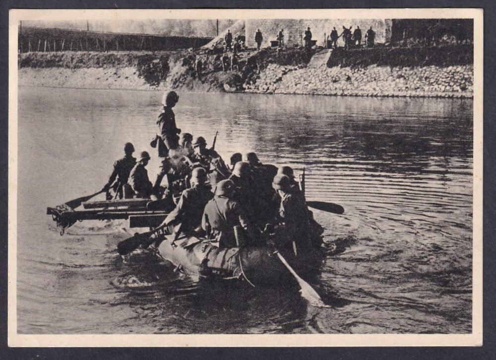 1943. "A" német hadsereg minden fronton" sorozatból származó - futott képeslap