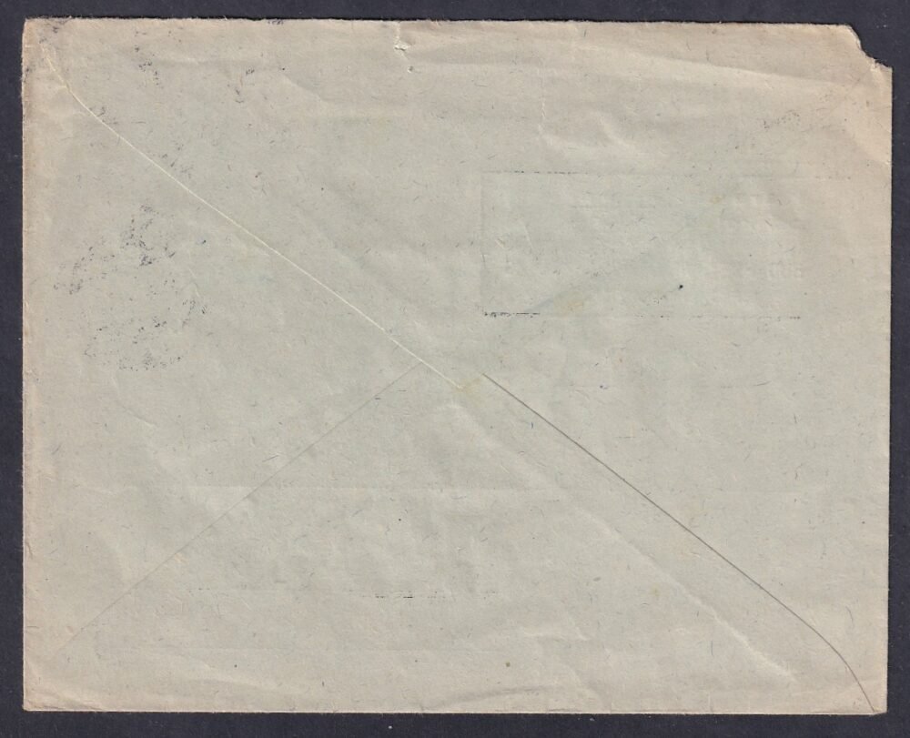 1946. Svájcba feladott légiposta levél - látványos előoldali kezelésekkel