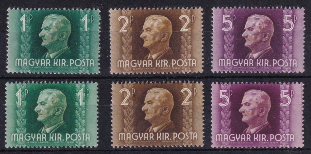 IMG_20251031_0014.1 2 db 1941. Kormányzói arcképsor IX-X vízjeles papíron