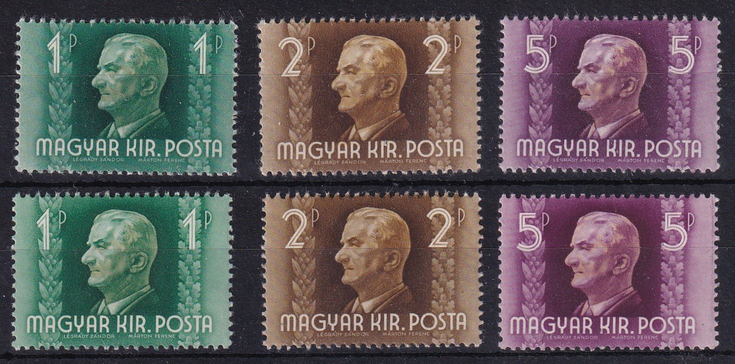 IMG_20251031_0014.1 2 db 1941. Kormányzói arcképsor IX-X vízjeles papíron