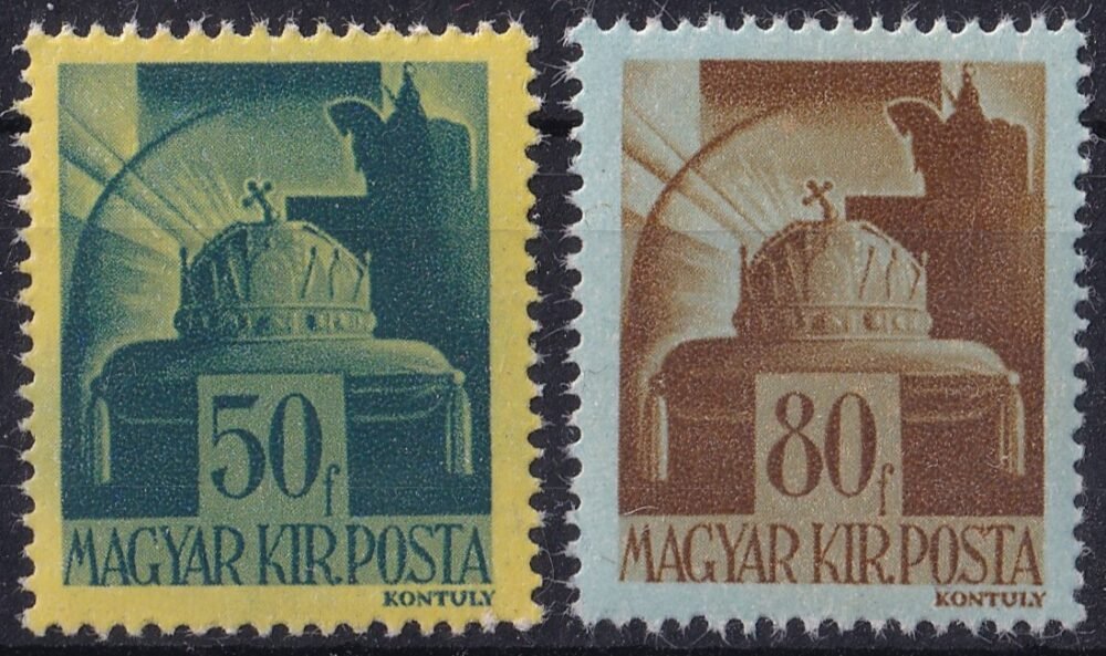 1945. Kisegítő bélyegek fázis nyomat hiánnyal