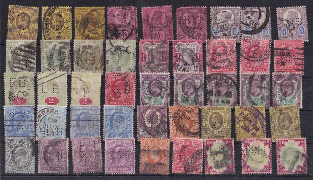 Nagy Britannia – forgalmi perfin bélyegek