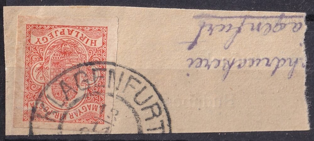 Klagenfurt (Ausztria) érkezési bélyegzés