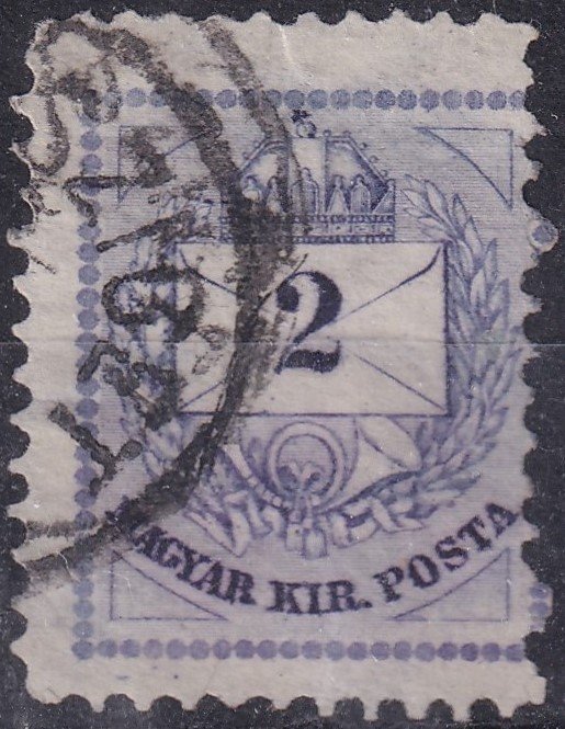 1881. 2kr keskenyre és mgasra fogazva (19x26 mm)