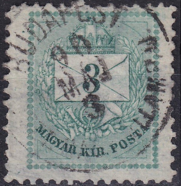 1881. 3kr szélesre fogazva (23 mm)