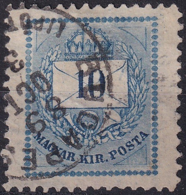 1881. 10kr szélesre fogazva (23,5 mm)