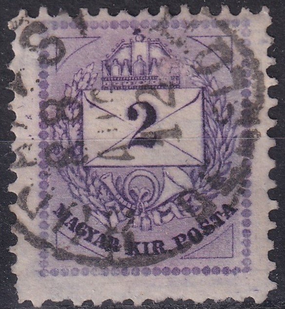 1881. 2kr szélesre fogazva (22 mm) - ibolya színnel