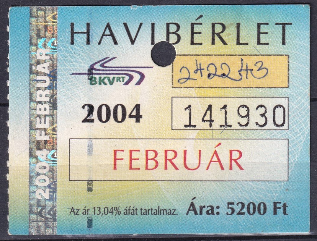 2004. BKV - Havibérlet/Február