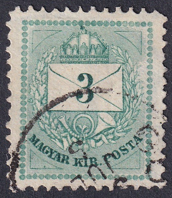 1881. 3 kr - a koszorútól jobbra kopott lemez. Ismert lemezhhiba, amelyet később javítottak!