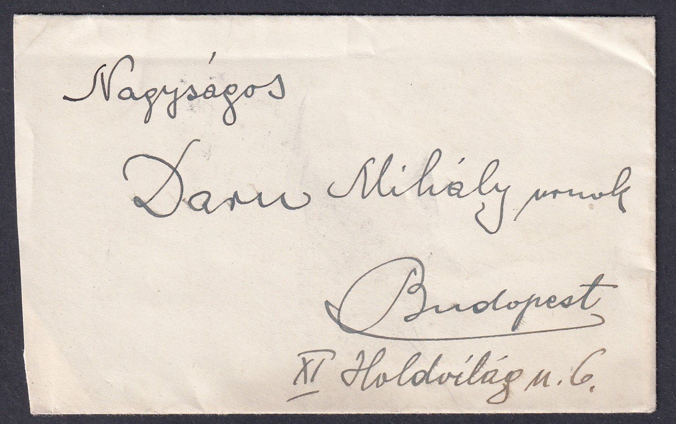 1942. Nagy-Kőrös, Budapestre feladott kisalakú levél (hölgy levél)