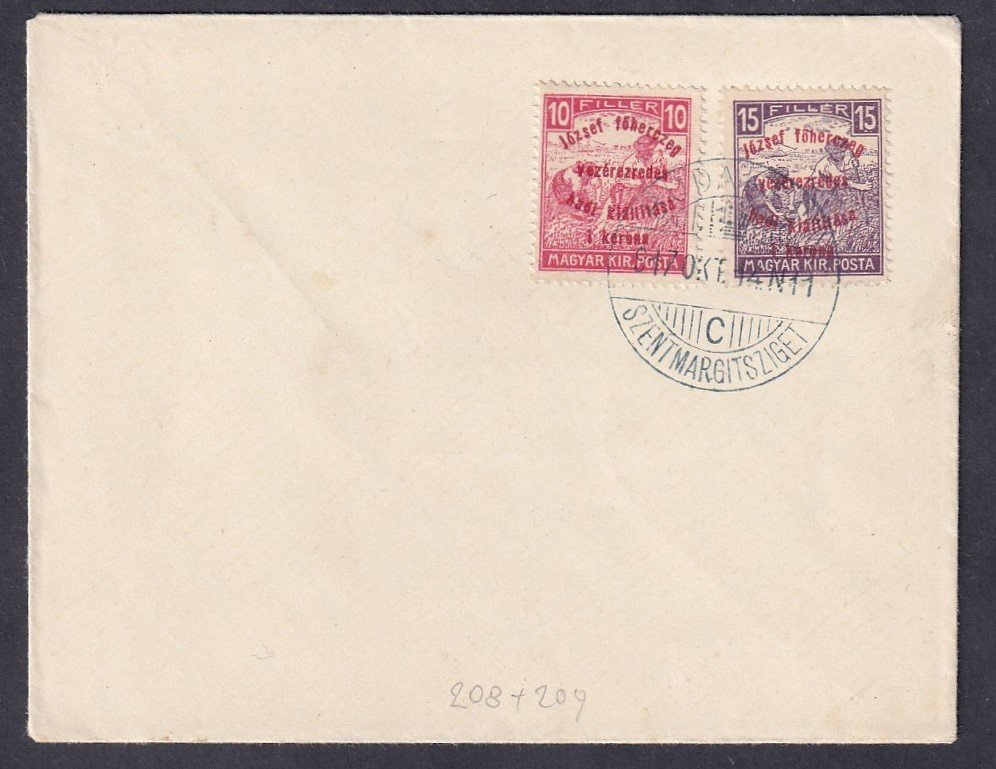 1917. BUDAPEST/SZENT MARGITSZIGET – alkalmi bélyegzés "FDC"