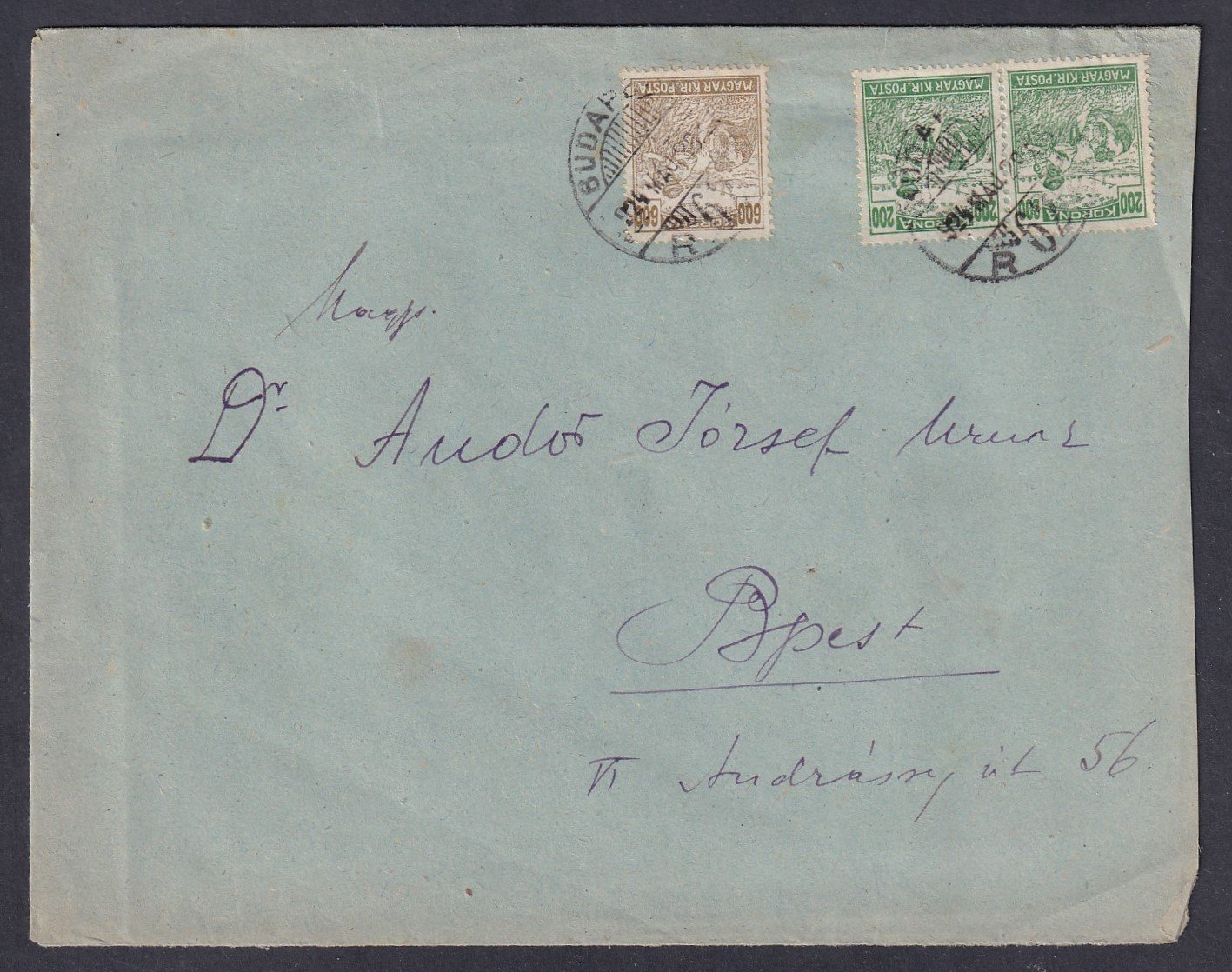 1924. (13. d.sz.) Budpest helyi levél