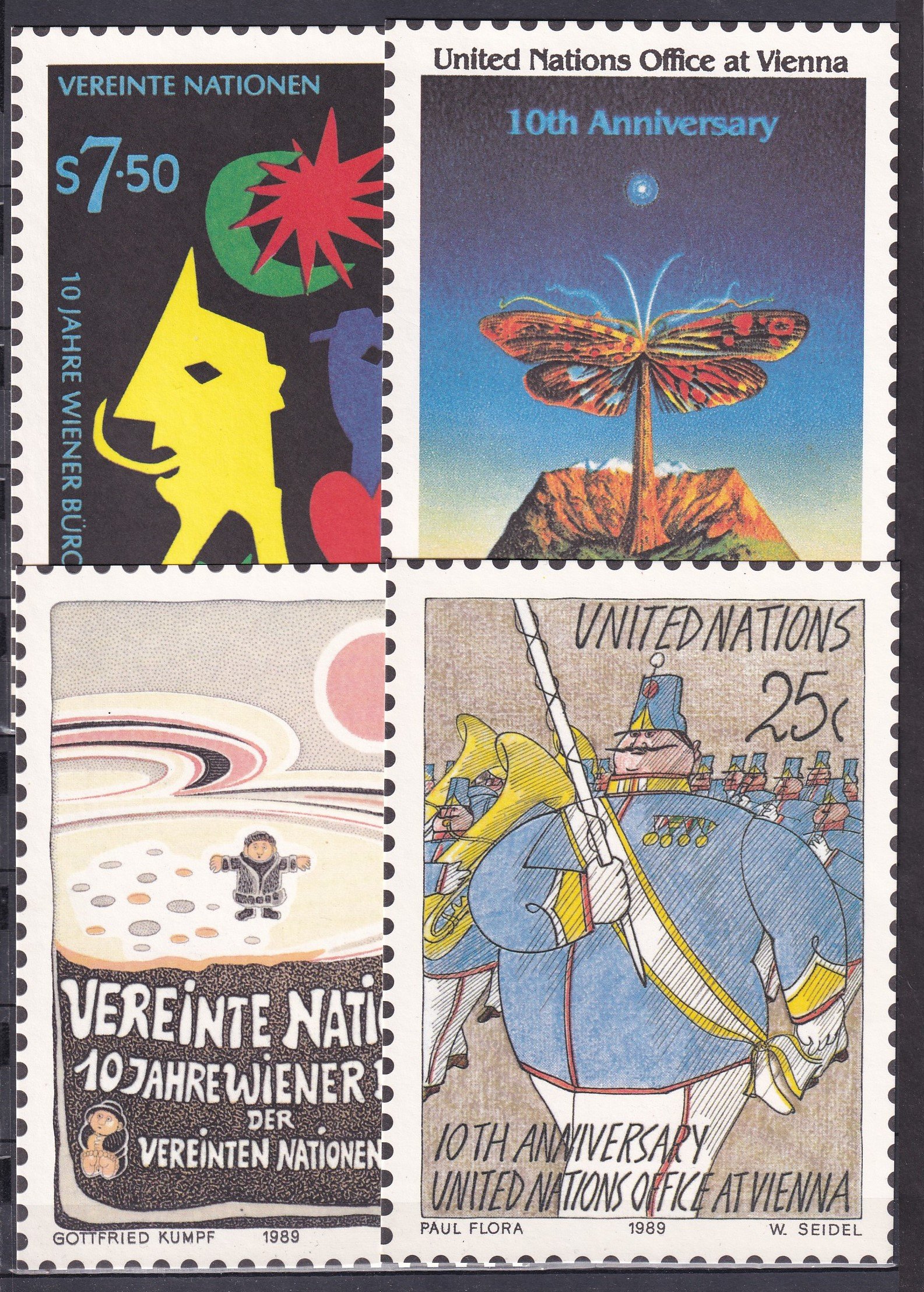 IMG_20251121_0052 1988. ENSZ, 6db 10 éves Bécsi iroda alkalmi képeslap