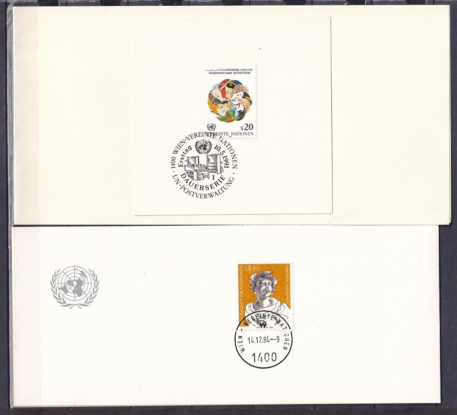 Ausztria, 5 db klf. Karácsony bélyeges darabok